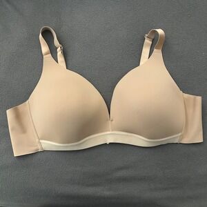 Women's Beige Wire Free‎ Comfort Bra Size 100C Everyday Casual